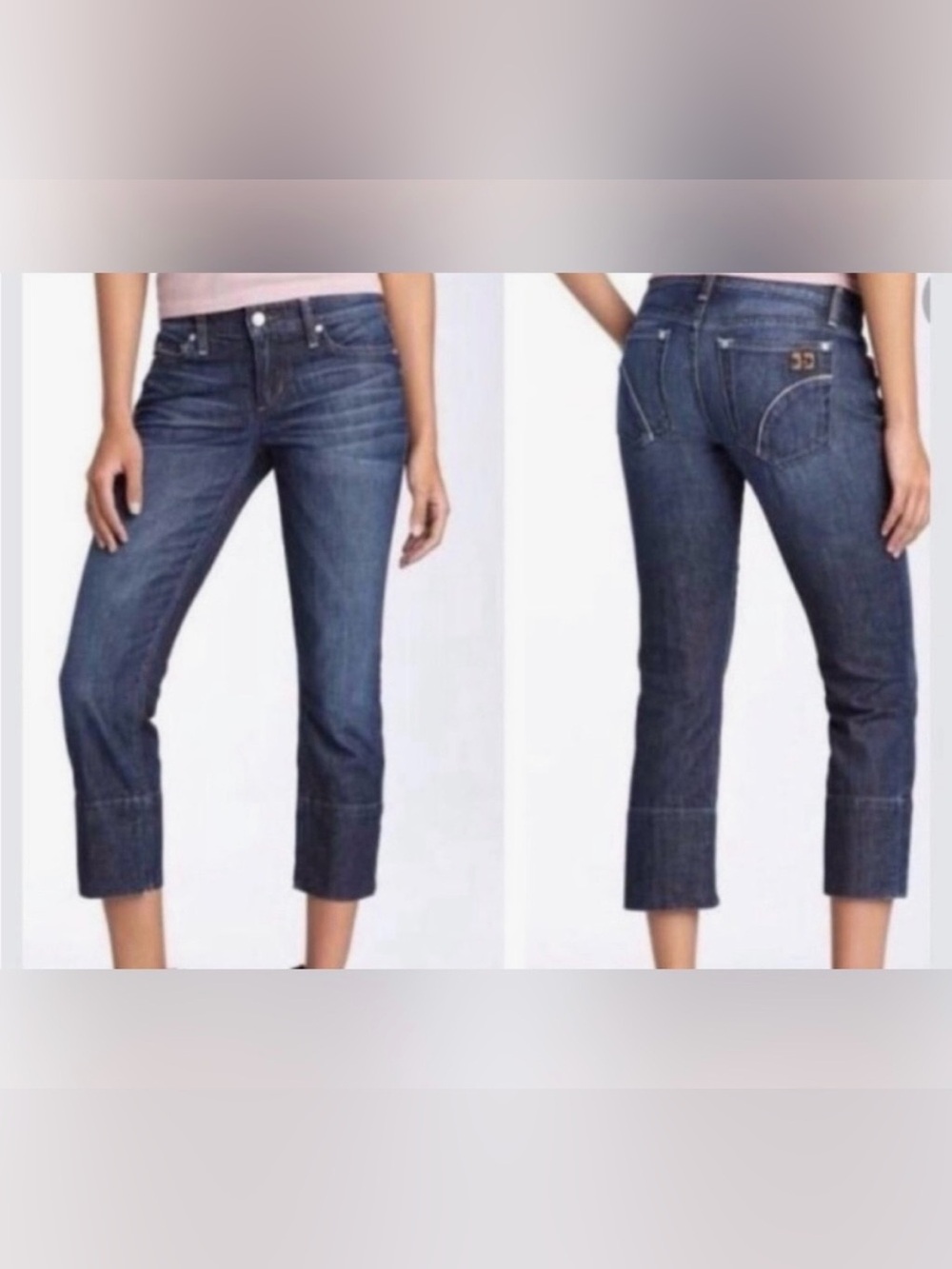Joe's Jeans Dark Blue Slim Straight Ankle Jeans “Socialite Kicker” Size 27